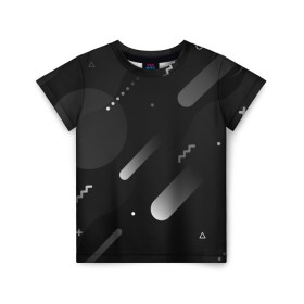 Детская футболка 3D с принтом Падение комет в космосе в Курске, 100% гипоаллергенный полиэфир | прямой крой, круглый вырез горловины, длина до линии бедер, чуть спущенное плечо, ткань немного тянется | 