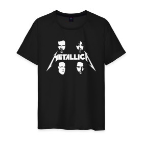Мужская футболка хлопок с принтом Metallica в Курске, 100% хлопок | прямой крой, круглый вырез горловины, длина до линии бедер, слегка спущенное плечо. | 