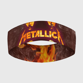 Повязка на голову 3D с принтом Metallica | Fire Rock (Z) в Курске,  |  | james alan hetfield | джеймс хетфилд | кирк хэмметт | ларс ульрих | металлика | музыка | роберт трухильо | трэш метал | хеви метал