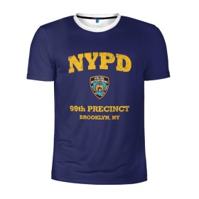 Мужская футболка 3D спортивная с принтом Бруклин 9-9 департамент NYPD в Курске, 100% полиэстер с улучшенными характеристиками | приталенный силуэт, круглая горловина, широкие плечи, сужается к линии бедра | 99 | brooklyn 99 | police | бруклин | бруклин 9 9 | девять девять | департамент | джейк | джеффордс | значок | логотип | нью йорк | перальта | сериал | терри | чарльз бойл