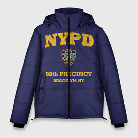 Мужская зимняя куртка 3D с принтом Бруклин 9-9 департамент NYPD в Курске, верх — 100% полиэстер; подкладка — 100% полиэстер; утеплитель — 100% полиэстер | длина ниже бедра, свободный силуэт Оверсайз. Есть воротник-стойка, отстегивающийся капюшон и ветрозащитная планка. 

Боковые карманы с листочкой на кнопках и внутренний карман на молнии. | 99 | brooklyn 99 | police | бруклин | бруклин 9 9 | девять девять | департамент | джейк | джеффордс | значок | логотип | нью йорк | перальта | сериал | терри | чарльз бойл