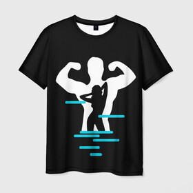 Мужская футболка 3D с принтом титан в Курске, 100% полиэфир | прямой крой, круглый вырез горловины, длина до линии бедер | crossfit | sport | бодибилдинг | зал | мужчина | мускулы | мышцы | сила | спорт | фитнес