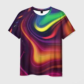Мужская футболка 3D с принтом Acid Club в Курске, 100% полиэфир | прямой крой, круглый вырез горловины, длина до линии бедер | acid | hyper | neon | абстракция | дискотека | кислота | кислотная футболка | кислотный цвет | клуб | клубная | неон | неоновый свет | ночной | хайп | хайпер