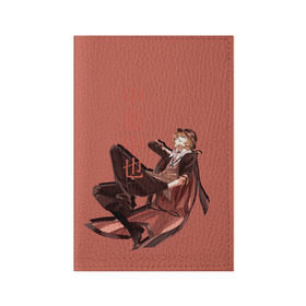 Обложка для паспорта матовая кожа с принтом Чуя Накахара в Курске, натуральная матовая кожа | размер 19,3 х 13,7 см; прозрачные пластиковые крепления | Тематика изображения на принте: аниме | бродячие псы | чуя накахара