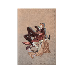 Обложка для паспорта матовая кожа с принтом Дазай и Чуя в Курске, натуральная матовая кожа | размер 19,3 х 13,7 см; прозрачные пластиковые крепления | bungou stray dogs | аниме | великие из бродячих псов | дазай | чуя