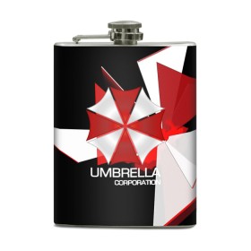 Фляга с принтом UMBRELLA CORP. в Курске, металлический корпус | емкость 0,22 л, размер 125 х 94 мм. Виниловая наклейка запечатывается полностью | biohazard | biohazard 7 | crocodile | fang | game | hand | monster | new umbrella | resident evil | resident evil 7 | umbrella | umbrella corp | umbrella corporation | zombie | обител