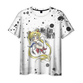 Мужская футболка 3D с принтом Sailor Moon. We can do it! в Курске, 100% полиэфир | прямой крой, круглый вырез горловины, длина до линии бедер | ami | girl | mizuno | moon | sailor | tsukino | usagi | ами | банни | волшебница | девушка | малышка | махо сёдзё | мидзуно | минако | мун | рэй | сейлор | усаги | хино | цукино | чибиуса