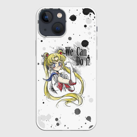 Чехол для iPhone 13 mini с принтом Sailor Moon. We can do it в Курске,  |  | ami | girl | mizuno | moon | sailor | tsukino | usagi | ами | банни | волшебница | девушка | малышка | махо сёдзё | мидзуно | минако | мун | рэй | сейлор | усаги | хино | цукино | чибиуса