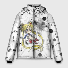 Мужская зимняя куртка 3D с принтом Sailor Moon We can do it! в Курске, верх — 100% полиэстер; подкладка — 100% полиэстер; утеплитель — 100% полиэстер | длина ниже бедра, свободный силуэт Оверсайз. Есть воротник-стойка, отстегивающийся капюшон и ветрозащитная планка. 

Боковые карманы с листочкой на кнопках и внутренний карман на молнии. | ami | girl | mizuno | moon | sailor | tsukino | usagi | ами | банни | волшебница | девушка | малышка | махо сёдзё | мидзуно | минако | мун | рэй | сейлор | усаги | хино | цукино | чибиуса