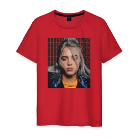 Мужская футболка хлопок с принтом Billie Eilish (со спиной) в Курске, 100% хлопок | прямой крой, круглый вырез горловины, длина до линии бедер, слегка спущенное плечо. | ailish | billi | billie eilish | bury a friend | copycat | crown | dont smile at me | lovely | music | my boy | party favor | pop | били | билли айлиш | музыка | певица | поп | эйлиш