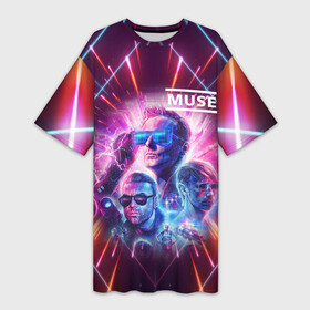 Платье-футболка 3D с принтом Muse в Курске,  |  | muse | rock | альтернативный рок | доминик ховард | крис уолстенхолм | музыка | мэттью беллами | прогрессивный рок | рок | симфонический рок | спейс рок
