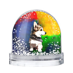 Снежный шар с принтом Корги в Курске, Пластик | Изображение внутри шара печатается на глянцевой фотобумаге с двух сторон | art | corgi | dog | арт | корги | собака