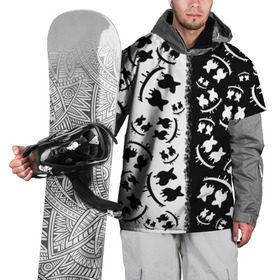 Накидка на куртку 3D с принтом MARSHMELLO в Курске, 100% полиэстер |  | black | black and white | marshmello | music | white | белое | маршиеллоу | маска | музыка | музыкант | черное | черное и белое