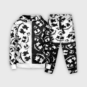 Детский костюм 3D с принтом MARSHMELLO в Курске,  |  | Тематика изображения на принте: black | black and white | marshmello | music | white | белое | маршиеллоу | маска | музыка | музыкант | черное | черное и белое