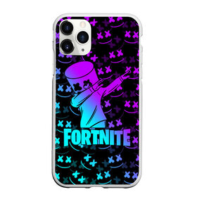 Чехол для iPhone 11 Pro Max матовый с принтом FORTNITE X MARSHMELLO в Курске, Силикон |  | Тематика изображения на принте: 