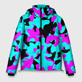 Мужская зимняя куртка 3D с принтом Modern Camouflage в Курске, верх — 100% полиэстер; подкладка — 100% полиэстер; утеплитель — 100% полиэстер | длина ниже бедра, свободный силуэт Оверсайз. Есть воротник-стойка, отстегивающийся капюшон и ветрозащитная планка. 

Боковые карманы с листочкой на кнопках и внутренний карман на молнии. | Тематика изображения на принте: abstract | camouflage | design | geometry | modern | texture | геометрия | дизайн | камуфляж | современный | текстура