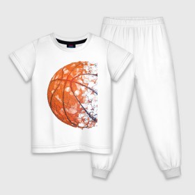 Детская пижама хлопок с принтом BasketBall Style в Курске, 100% хлопок |  брюки и футболка прямого кроя, без карманов, на брюках мягкая резинка на поясе и по низу штанин
 | Тематика изображения на принте: air | ball | balls | basket | basketball | bulls | game | hip hop | jordan | kobi | lakers | nba | oneill | play | rap | shakil | shaq | sport | баскет | баскетбол | джордан | зож | игра | играть | инста | нба | спорт | стиль | шакил