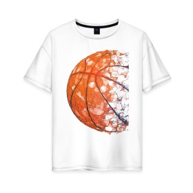 Женская футболка хлопок Oversize с принтом BasketBall Style в Курске, 100% хлопок | свободный крой, круглый ворот, спущенный рукав, длина до линии бедер
 | air | ball | balls | basket | basketball | bulls | game | hip hop | jordan | kobi | lakers | nba | oneill | play | rap | shakil | shaq | sport | баскет | баскетбол | джордан | зож | игра | играть | инста | нба | спорт | стиль | шакил