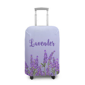Чехол для чемодана 3D с принтом Lavander в Курске, 86% полиэфир, 14% спандекс | двустороннее нанесение принта, прорези для ручек и колес | 8 марта | lavanda | лаванда | праздник | цветы