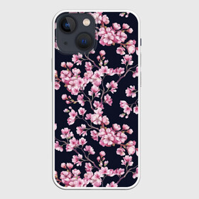 Чехол для iPhone 13 mini с принтом Сакура в Курске,  |  | 8 марта | sakura | дерево в цветах | листья | сакура | цветы