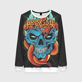 Женский свитшот 3D с принтом Bring Me the Horizon в Курске, 100% полиэстер с мягким внутренним слоем | круглый вырез горловины, мягкая резинка на манжетах и поясе, свободная посадка по фигуре | bmth | metal | music | official | rca records label | rock | sempiternal | video | британская | группа | дэткор | поп | рок