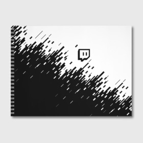 Альбом для рисования с принтом Twitch в Курске, 100% бумага
 | матовая бумага, плотность 200 мг. | game | gamer | twitch | игра | игры | компьютер | стрим | стример | твитч | твич
