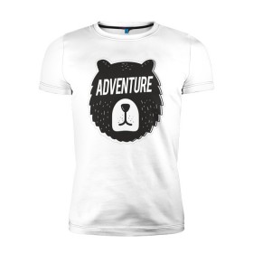 Мужская футболка премиум с принтом Bear Adventure в Курске, 92% хлопок, 8% лайкра | приталенный силуэт, круглый вырез ворота, длина до линии бедра, короткий рукав | Тематика изображения на принте: adventure | altai | altay | animal | bear | follow | forest | hipster | insta | noize | siberia | sibir | style | trip | алтай | лес | медведь | михалыч | миша | поездка | приключение | путешествие | сибирь | хипстер