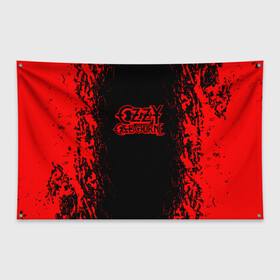 Флаг-баннер с принтом Ozzy Osbourne | Black Sabbath (Z) в Курске, 100% полиэстер | размер 67 х 109 см, плотность ткани — 95 г/м2; по краям флага есть четыре люверса для крепления | black sabbath | michael osbourne | ozzy osbourne | джон майкл осборн | дум метал | хард рок | хеви метал