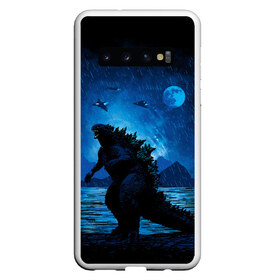 Чехол для Samsung Galaxy S10 с принтом GODZILLA в Курске, Силикон | Область печати: задняя сторона чехла, без боковых панелей | comic con | godzilla | gojira | logo | годзилла | знаки | иероглифы | лого | монстр | фильм | чудовище