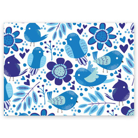 Поздравительная открытка с принтом Воробушки в Курске, 100% бумага | плотность бумаги 280 г/м2, матовая, на обратной стороне линовка и место для марки
 | bird | forest | russia | winter | воробей | гжель | голубь | зима | лес | настроение | птица | птицы | россия | синий | синичка | хобби | хохлома | цвет | цветы