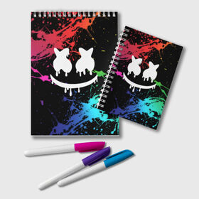 Блокнот Marshmello: в Курске, 100% бумага | 48 листов, плотность листов — 60 г/м2, плотность картонной обложки — 250 г/м2. Листы скреплены удобной пружинной спиралью. Цвет линий — светло-серый
 | dj | marshmello | marshmelloy | usa | америка | клуб | клубная музыка | мармело | маршмелло | маршмеллоу | музыка | музыкант