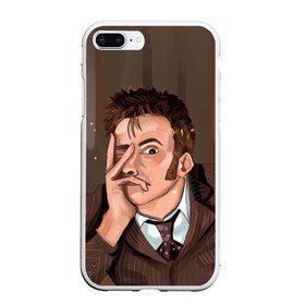 Чехол для iPhone 7Plus/8 Plus матовый с принтом 10TH DOCTOR WHO в Курске, Силикон | Область печати: задняя сторона чехла, без боковых панелей | Тематика изображения на принте: david tennant | doctor who | jodie whittaker | matt smith | space | tardis | time | время | девид теннант | джоди уиттакер | доктор | доктор кто | космос | мэтт смит | тардис