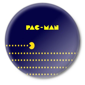 Значок с принтом PAC-MAN в Курске,  металл | круглая форма, металлическая застежка в виде булавки | Тематика изображения на принте: 1980 | game | ghostbusters | pac man | игра | монстры | охотники за привидениями | пэкмен | уровень | ход