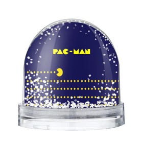 Снежный шар с принтом PAC-MAN в Курске, Пластик | Изображение внутри шара печатается на глянцевой фотобумаге с двух сторон | 1980 | game | ghostbusters | pac man | игра | монстры | охотники за привидениями | пэкмен | уровень | ход