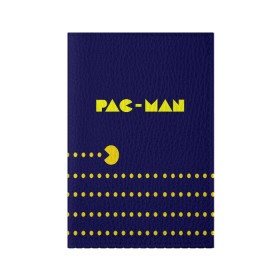 Обложка для паспорта матовая кожа с принтом PAC-MAN в Курске, натуральная матовая кожа | размер 19,3 х 13,7 см; прозрачные пластиковые крепления | Тематика изображения на принте: 1980 | game | ghostbusters | pac man | игра | монстры | охотники за привидениями | пэкмен | уровень | ход