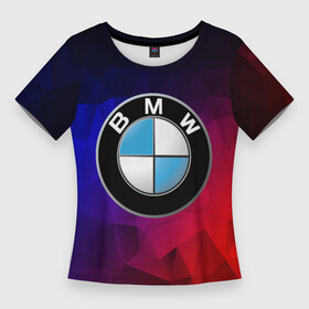 Женская футболка 3D Slim с принтом BMW NEON в Курске,  |  | bmw | bmw motorsport | bmw performance | carbon | m | motorsport | performance | sport | бмв | карбон | моторспорт | спорт