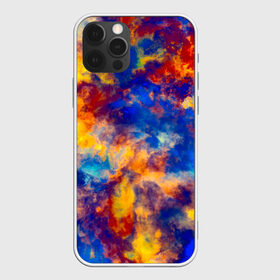 Чехол для iPhone 12 Pro Max с принтом Огненно-синий полутон в Курске, Силикон |  | Тематика изображения на принте: textures | абстракция | дым | желтый | краски | красный | небо | облака | огонь | пламя | разводы | разноцветный | синий | текстура | текстуры | туман | узор | фон