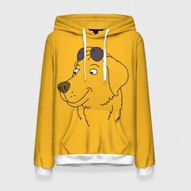 Женская толстовка 3D с принтом Mr. Peanutbutter в Курске, 100% полиэстер  | двухслойный капюшон со шнурком для регулировки, мягкие манжеты на рукавах и по низу толстовки, спереди карман-кенгуру с мягким внутренним слоем. | bojack horseman | mr. peanutbutter | конь боджек | мистер арахисовое масло | мистер подхвост