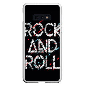 Чехол для Samsung S10E с принтом Rock And Roll в Курске, Силикон | Область печати: задняя сторона чехла, без боковых панелей | Тематика изображения на принте: модный | музыка | надписи | надпись | песня | рок н ролл | символы | сообщение | танец | текст | фраза | цитаты | черный