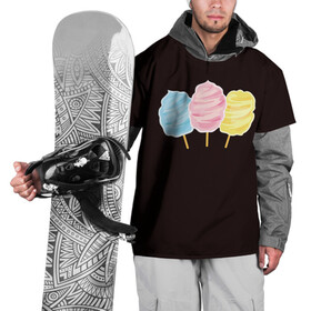 Накидка на куртку 3D с принтом Сладкая вата в Курске, 100% полиэстер |  | вата | воздушная | воздушная вата | летнее настроение | сладкоежка