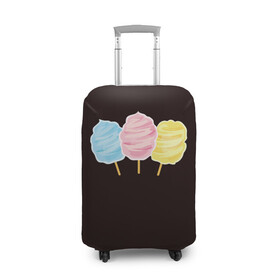 Чехол для чемодана 3D с принтом Сладкая вата в Курске, 86% полиэфир, 14% спандекс | двустороннее нанесение принта, прорези для ручек и колес | вата | воздушная | воздушная вата | летнее настроение | сладкоежка