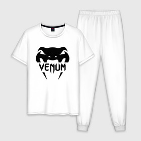 Мужская пижама хлопок с принтом Venum в Курске, 100% хлопок | брюки и футболка прямого кроя, без карманов, на брюках мягкая резинка на поясе и по низу штанин
 | Тематика изображения на принте: 
