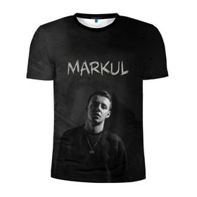 Мужская футболка 3D спортивная с принтом MARKUL в Курске, 100% полиэстер с улучшенными характеристиками | приталенный силуэт, круглая горловина, широкие плечи, сужается к линии бедра | Тематика изображения на принте: depression | gang | great | green | markul | park | маркул