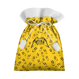 Подарочный 3D мешок с принтом Пошлая Молли Смайлики в Курске, 100% полиэстер | Размер: 29*39 см | pop | punk | rock | желтый | лого | панк | паттерн | поп | рок | смайл | смайлик