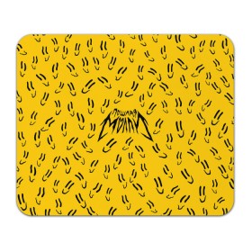 Коврик для мышки прямоугольный с принтом Пошлая Молли Смайлики в Курске, натуральный каучук | размер 230 х 185 мм; запечатка лицевой стороны | pop | punk | rock | желтый | лого | панк | паттерн | поп | рок | смайл | смайлик
