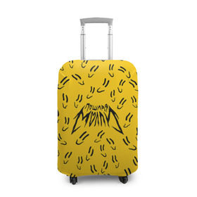 Чехол для чемодана 3D с принтом Пошлая Молли Смайлики в Курске, 86% полиэфир, 14% спандекс | двустороннее нанесение принта, прорези для ручек и колес | pop | punk | rock | желтый | лого | панк | паттерн | поп | рок | смайл | смайлик