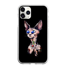 Чехол для iPhone 11 Pro Max матовый с принтом Сфинкс в Курске, Силикон |  | animal | animals | beast | cat | tattoo | египет | египетский | животное | животные | зверь | кот | котенок | котята | кошка | лысый | модный | очки | сфинкс | тату | татуировка | татуировки