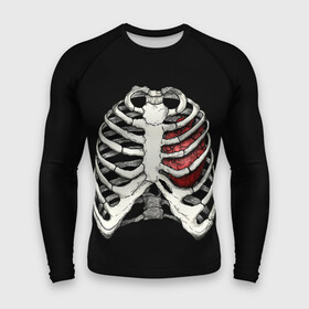 Мужской рашгард 3D с принтом My Heart в Курске,  |  | Тематика изображения на принте: bone | bones | chest | heart | hearts | love | organ | organs | ribs | skeleton | x ray | грудная клетка | кости | кость | орган | органы | ребра | рентген | сердца | сердце | скелет