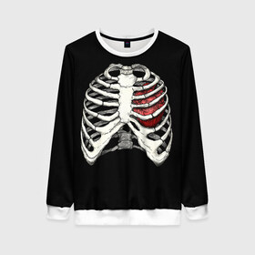 Женский свитшот 3D с принтом My Heart в Курске, 100% полиэстер с мягким внутренним слоем | круглый вырез горловины, мягкая резинка на манжетах и поясе, свободная посадка по фигуре | bone | bones | chest | heart | hearts | love | organ | organs | ribs | skeleton | x ray | грудная клетка | кости | кость | орган | органы | ребра | рентген | сердца | сердце | скелет