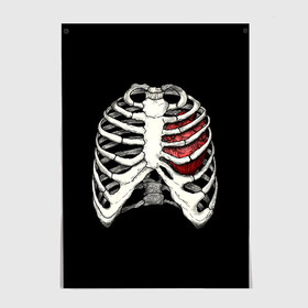 Постер с принтом My Heart в Курске, 100% бумага
 | бумага, плотность 150 мг. Матовая, но за счет высокого коэффициента гладкости имеет небольшой блеск и дает на свету блики, но в отличии от глянцевой бумаги не покрыта лаком | bone | bones | chest | heart | hearts | love | organ | organs | ribs | skeleton | x ray | грудная клетка | кости | кость | орган | органы | ребра | рентген | сердца | сердце | скелет